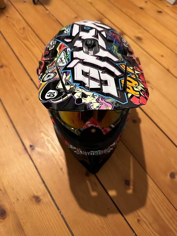 Caschi & visiere: Motocross Helm Kinder L mit Brille – Usato da Kilchberg ZH venduto da bin_sq5j 1