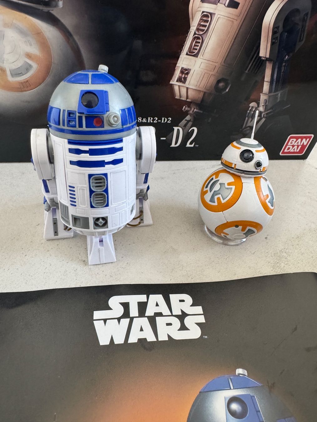 Star Wars Giocattoli: Bandai Star Wars BB-8 & R2-D2 BB8 R2D2 1/12 – Usato da giffers venduto da sev_c9x9
