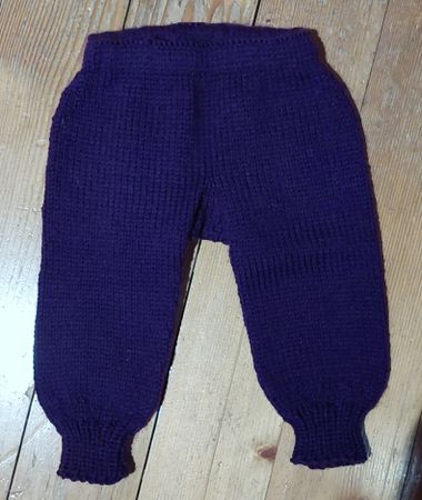 Warme, gestrickte Babyhose Merino 74/80 NEU!