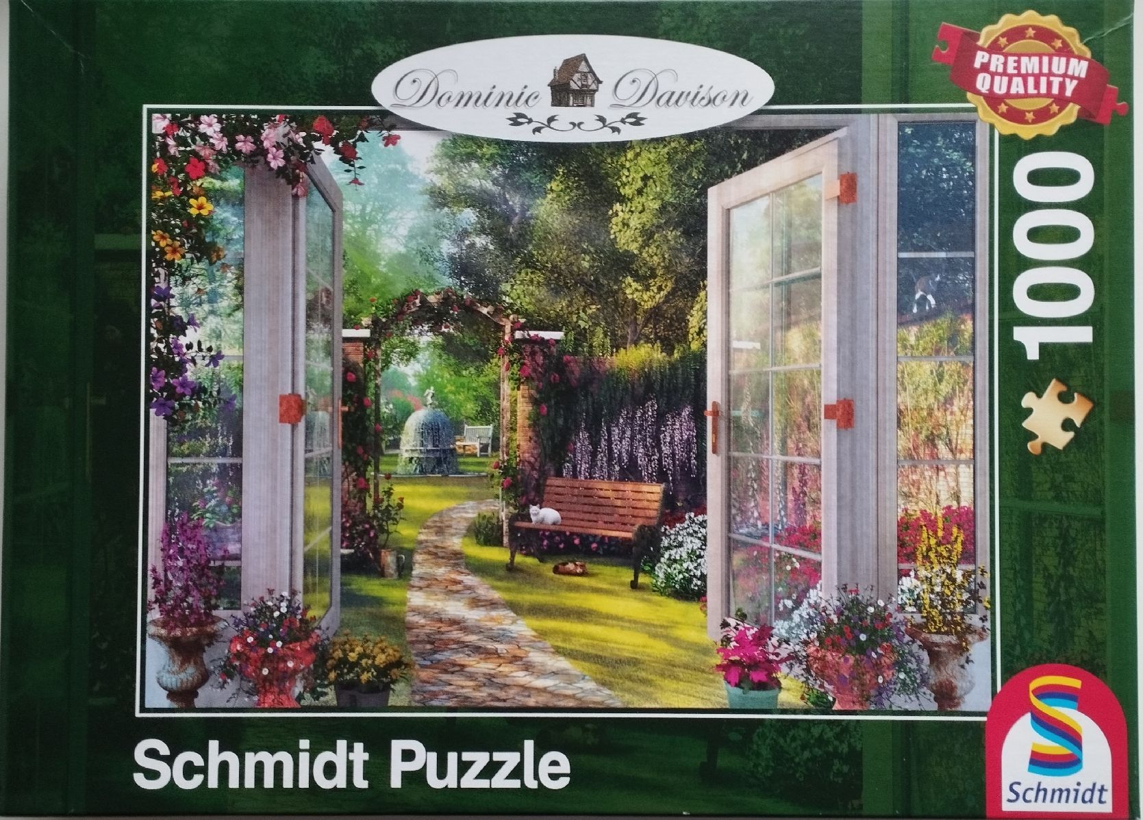Puzzle: 1000 Puzzle Schmidt, Blick in Garten, David Davison  – Usato da Obernau venduto da stimeroli