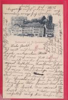 GRUSS AUS BASEL, BARFÜSSERPLATZ, ST.LEONARDKIRCHE, 5.5.1898