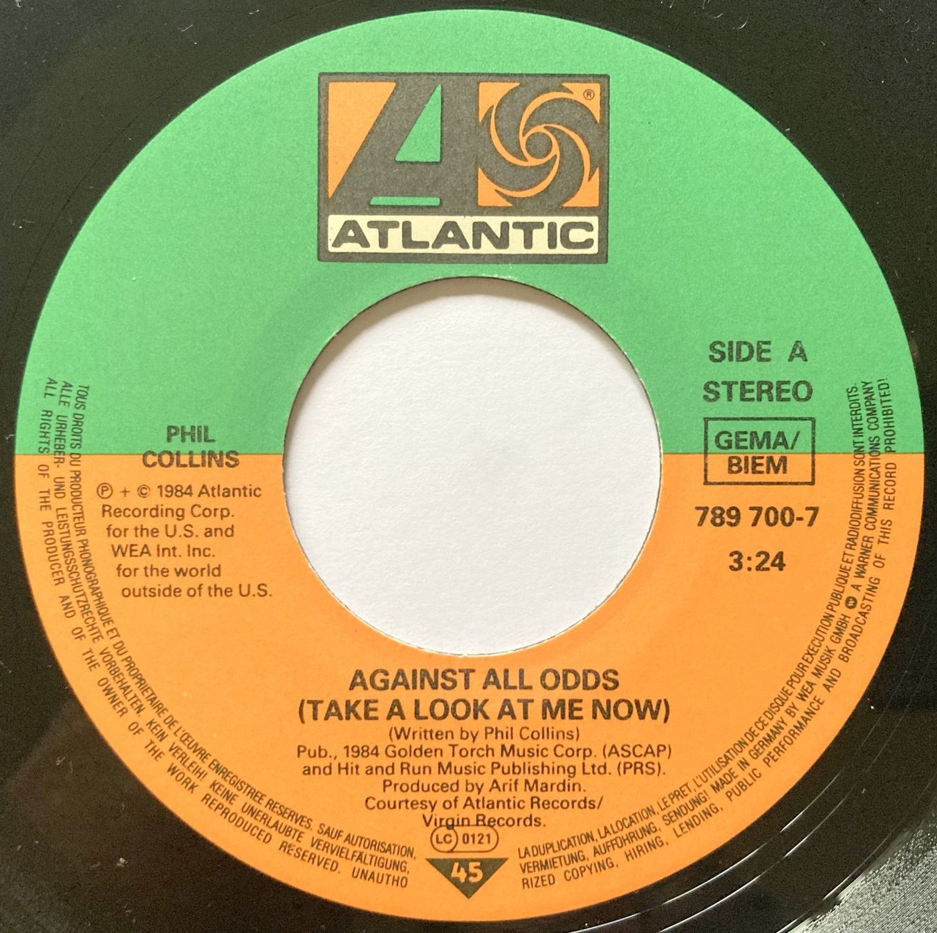 Schallplatten: PHIL COLLINS - AGAINST ALL ODDS – Gebraucht aus Bottens von hotter-than-hell 2