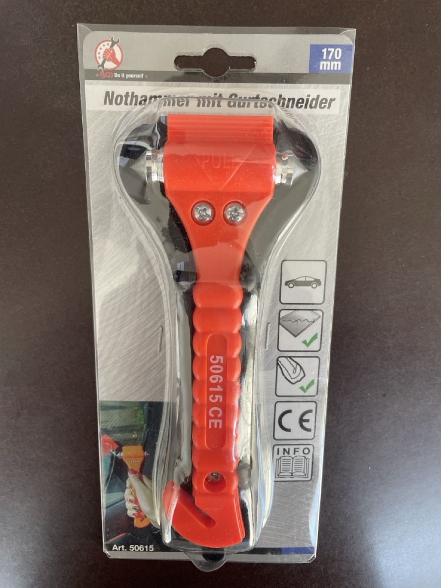Automobili: Nothammer mit Gurtschneider 170 mm neu – Nuovo e nell'imballaggio originale da Bern venduto da heller_3012