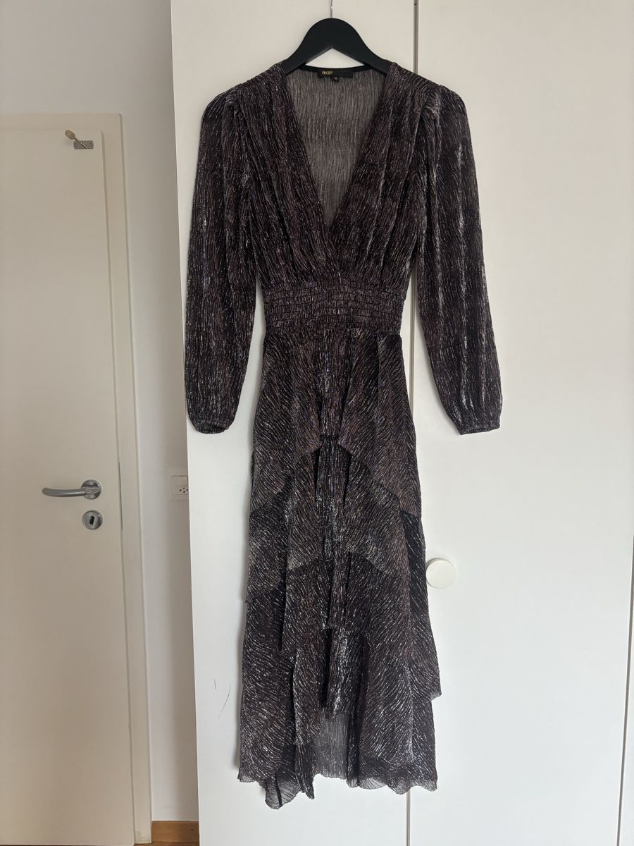 Maje Kleider: MAJE Fall Dress, size 36, Tiered Ruffle Midi - Chic! – Neu und originalverpackt aus Genève von Bella_909 5