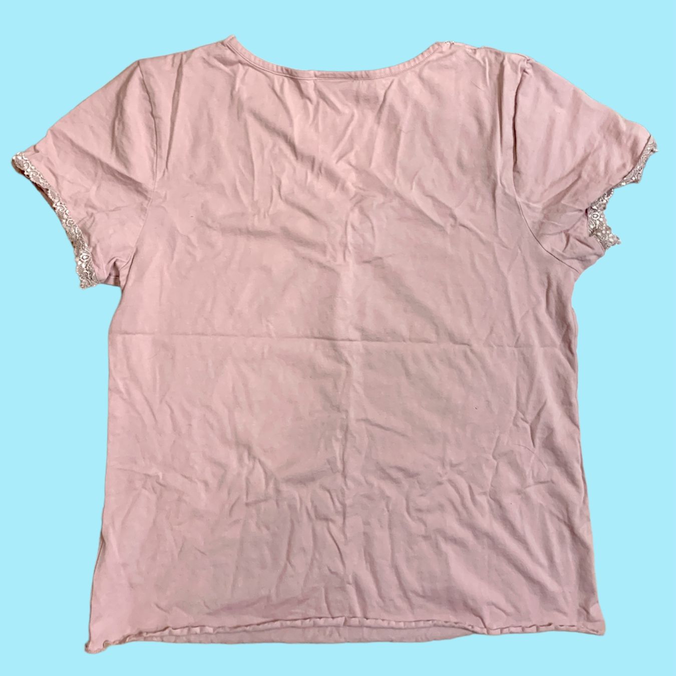 T-Shirts: Dusky pink pyjama top with lace trimming – Gebraucht aus Basel von demonbaby2222 3