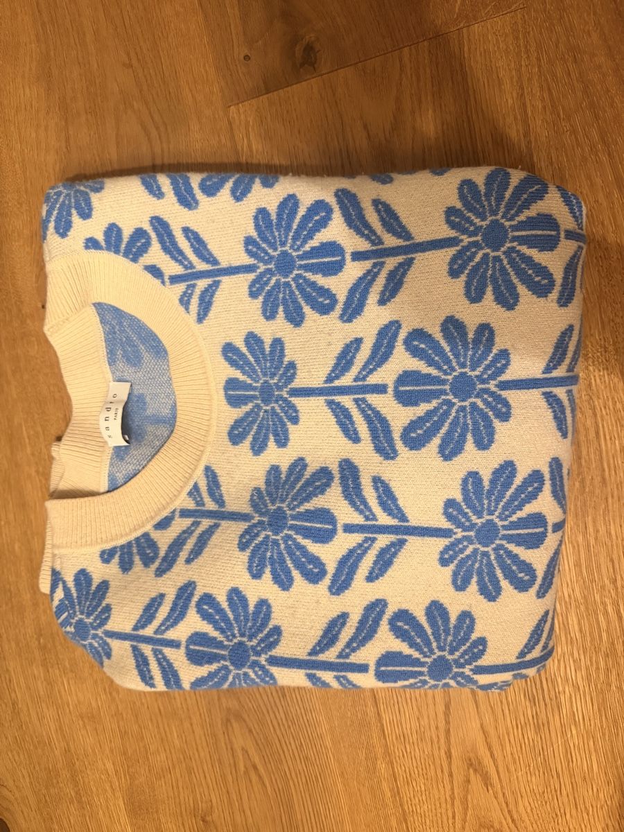 Sandro Pullover & Sweatshirts: Pullover floral Sandro size 2 woool cachemire beige/bleu – Neu (gemäss Beschreibung) aus Männedorf von iza04 9