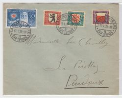 Pro Juventute 1928 sur carte