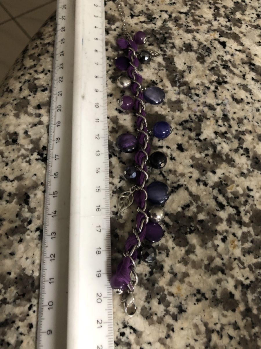 Bracciali & Braccialetti: Bracelet purple beads with chain links – Usato da Baltschieder venduto da Miumiu21 1
