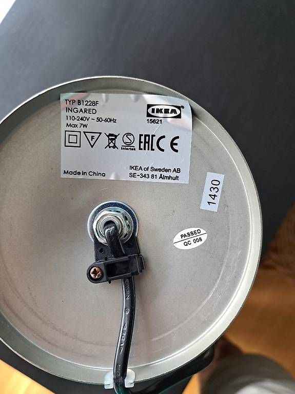 Lampen: IKEA Tischleuchte Nachttischlampe INGARED Typ B1228F – Gebraucht aus Rothrist von sal_k6ss 3