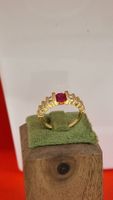 ring mit Rubin und Zirkonia - Grösse 17 (53.4 mm)