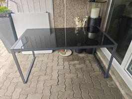 Moderner Glastisch / Esstisch schwarz 130x70 cm