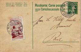 1912 Pro Juventute ZNr. I auf Postkarte