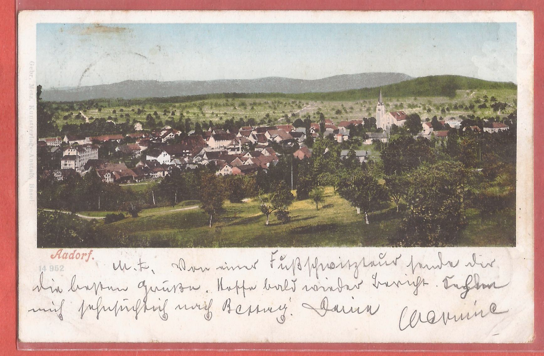 Cartoline postali: Aadorf - 1901 – Usato da Fislisbach venduto da Porano