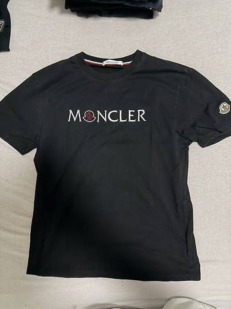 T-Shirt Moncler Nera Logo Frontale  Taglia M