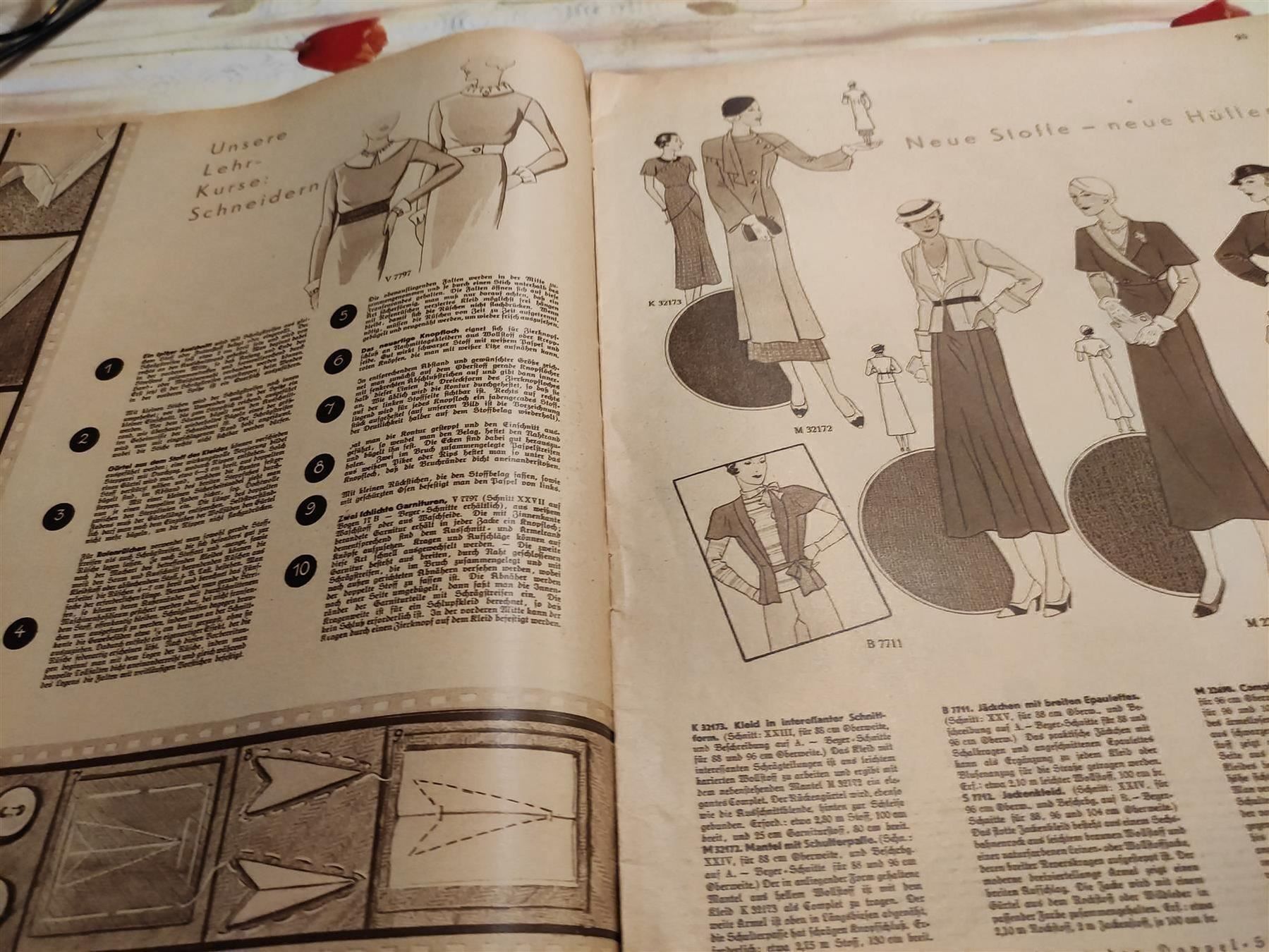 Riviste & Magazine: Bayers Modenblatt 1933 Heft 4 Schneider Handarbeit Design WK – Usato da Luzern venduto da leseratte24 4