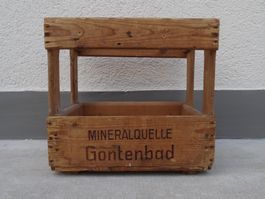Holzkiste Kiste Getränkekiste Harass MINERALQUELLE GONTENBAD