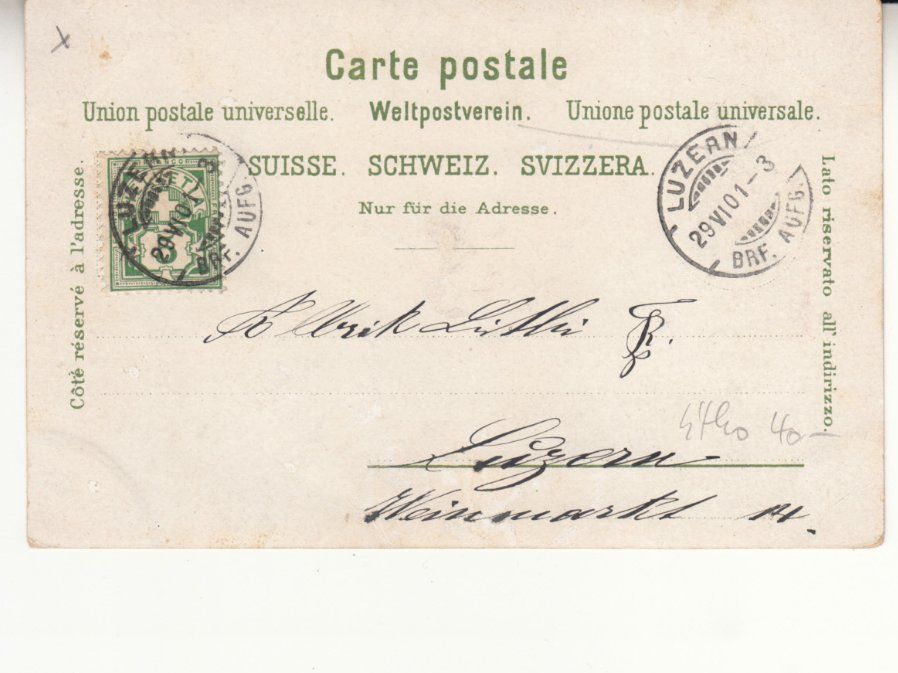 Cartoline postali: Vierwaldstättersee 1901 – Usato da Bürglen TG venduto da StampGraf 1