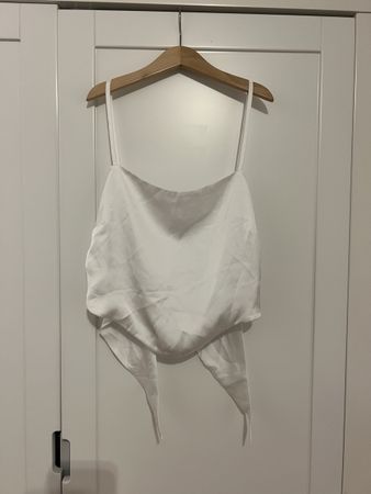 weisses satin Top, Stradivarius