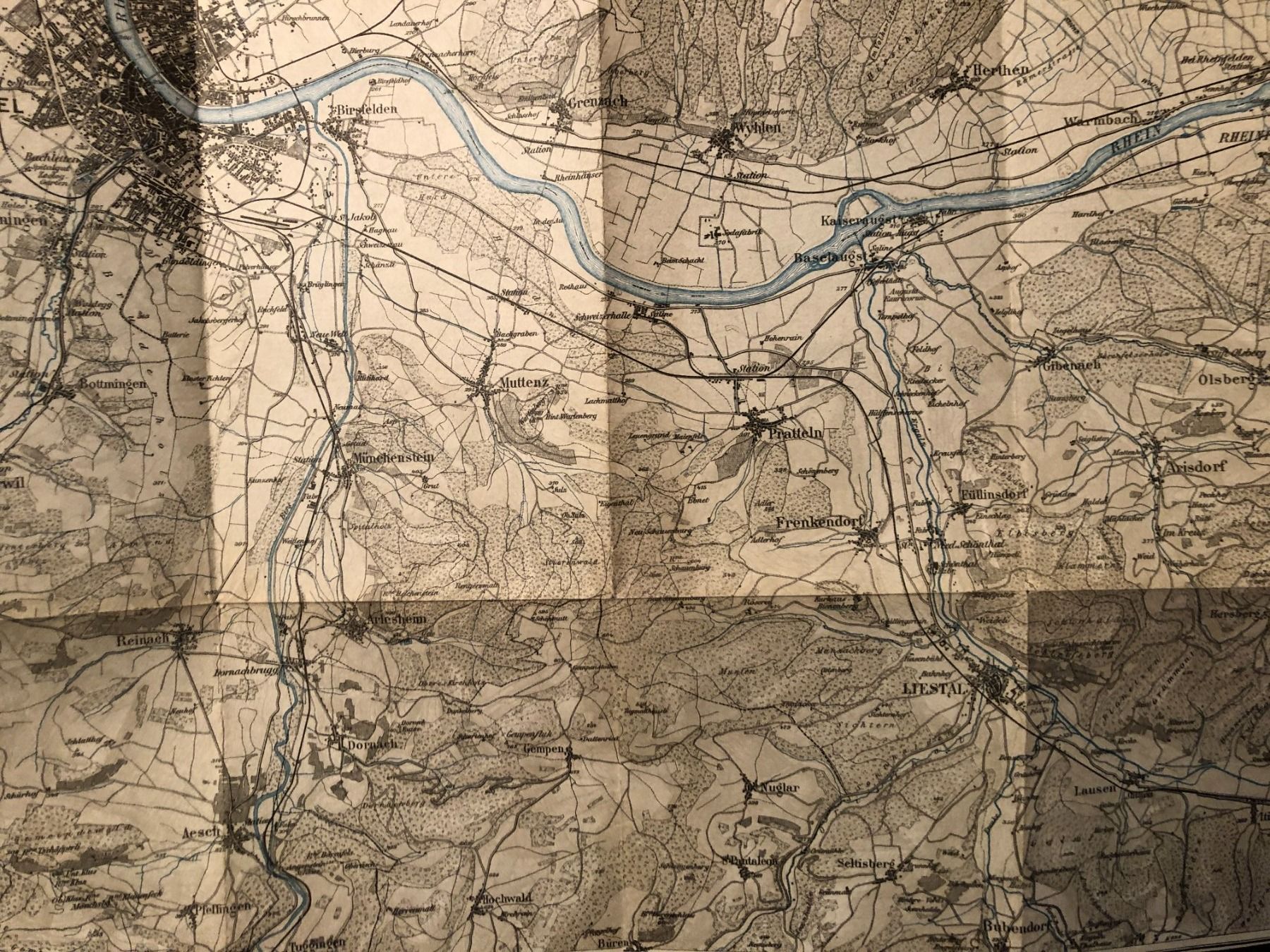 Cartine & Atlanti: Stadtplan Basel (und Umgebung) 1902 – Usato da Zürich venduto da allp 7