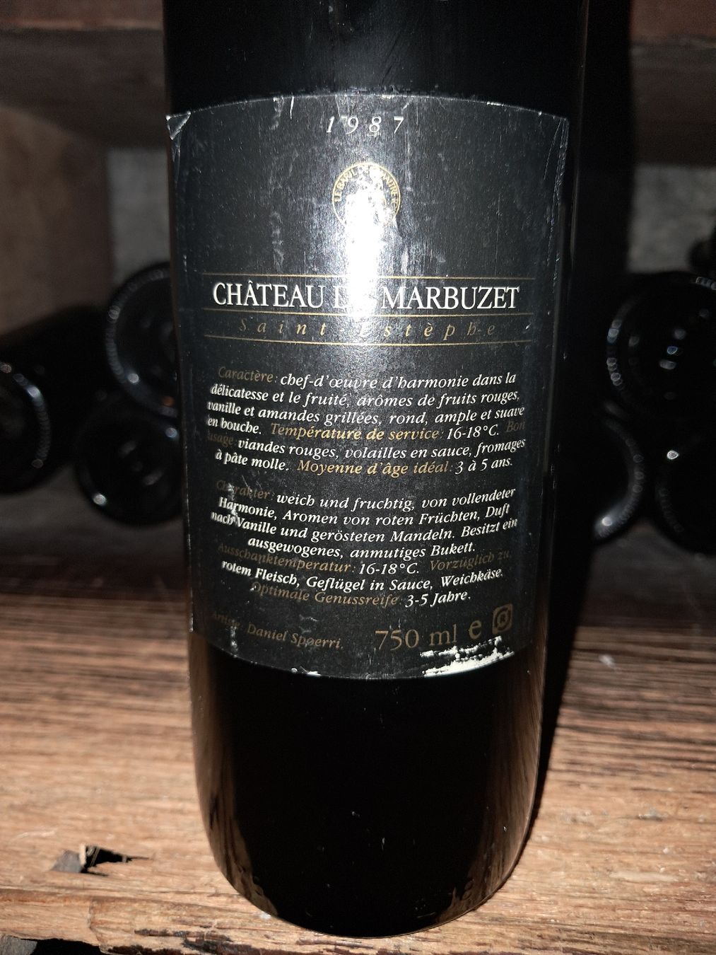 Wein: Château de Marbuzet Saint-Estèphe 1987 – Neu und originalverpackt aus Le locle von juliensaran 4