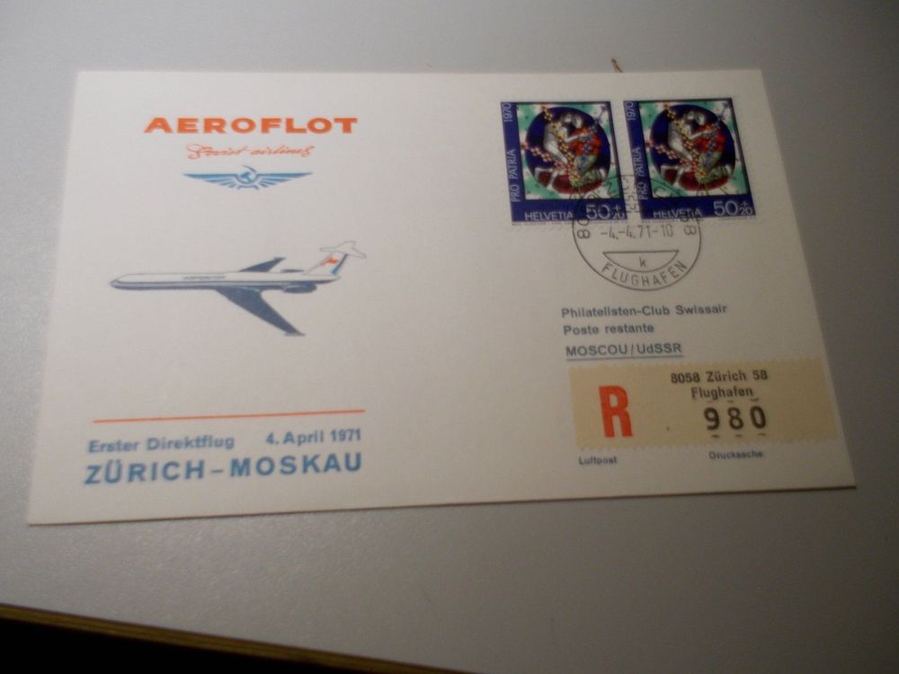 Erstflug 1971 ZürichMoskau, Aeroflot Kaufen auf Ricardo
