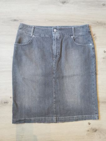Damen Jeansrock Knielang