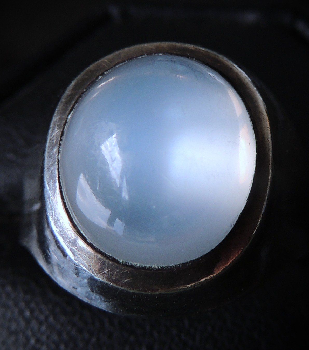 Ringe: Mondstein Silber 925 Fingerring Gr. 58 – Gebraucht aus Waldenburg von schaller707