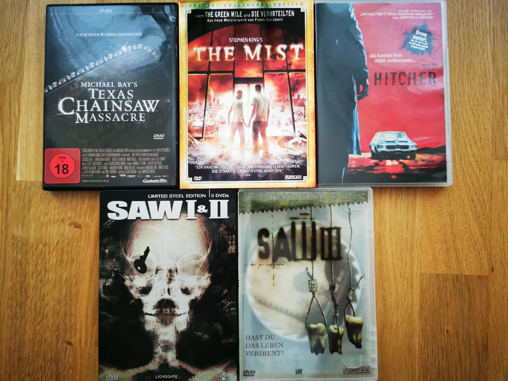 Tutti i DVDs: DVD's - 6 x Horror - SAW / Texas Chainsaw Massacre und mehr – Usato da Arnegg venduto da michik999