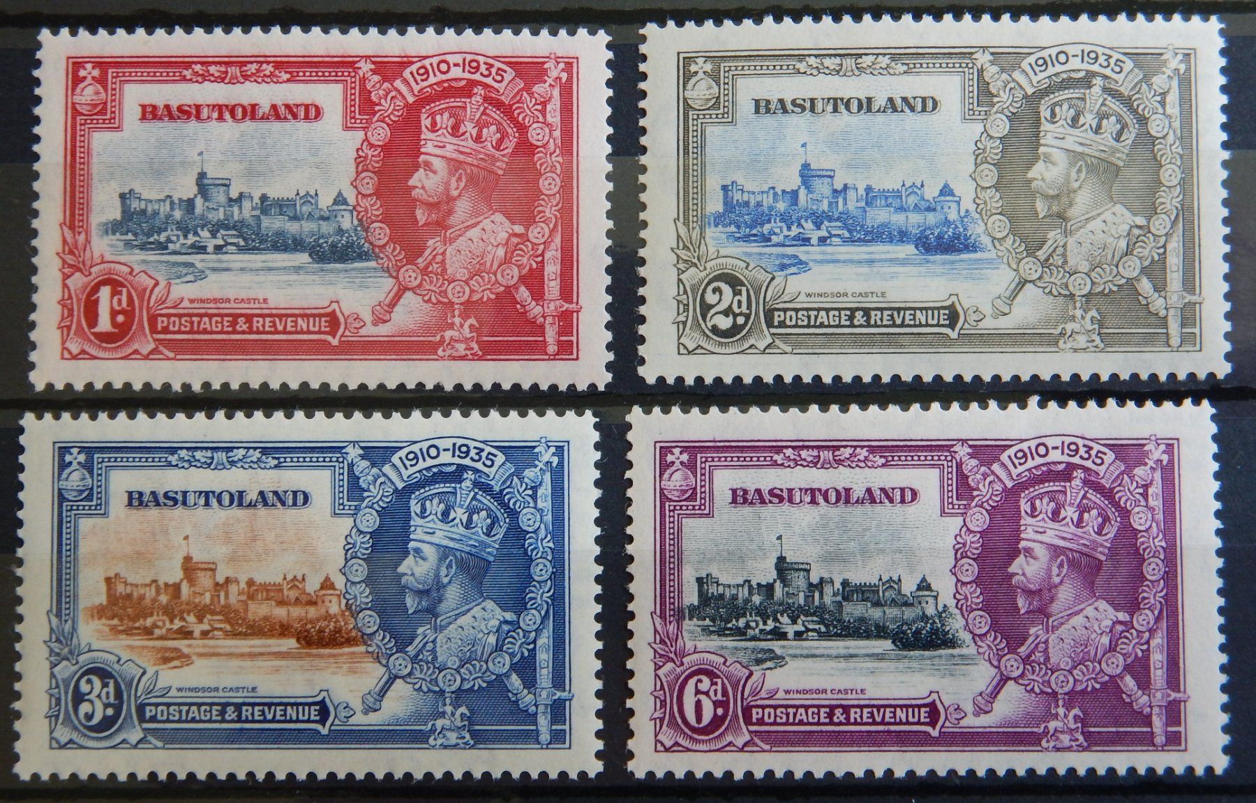 Alle Briefmarken: Basutoland British Kat. 11-14 * 1935 – Gebraucht aus Zürich von Muehlekauf