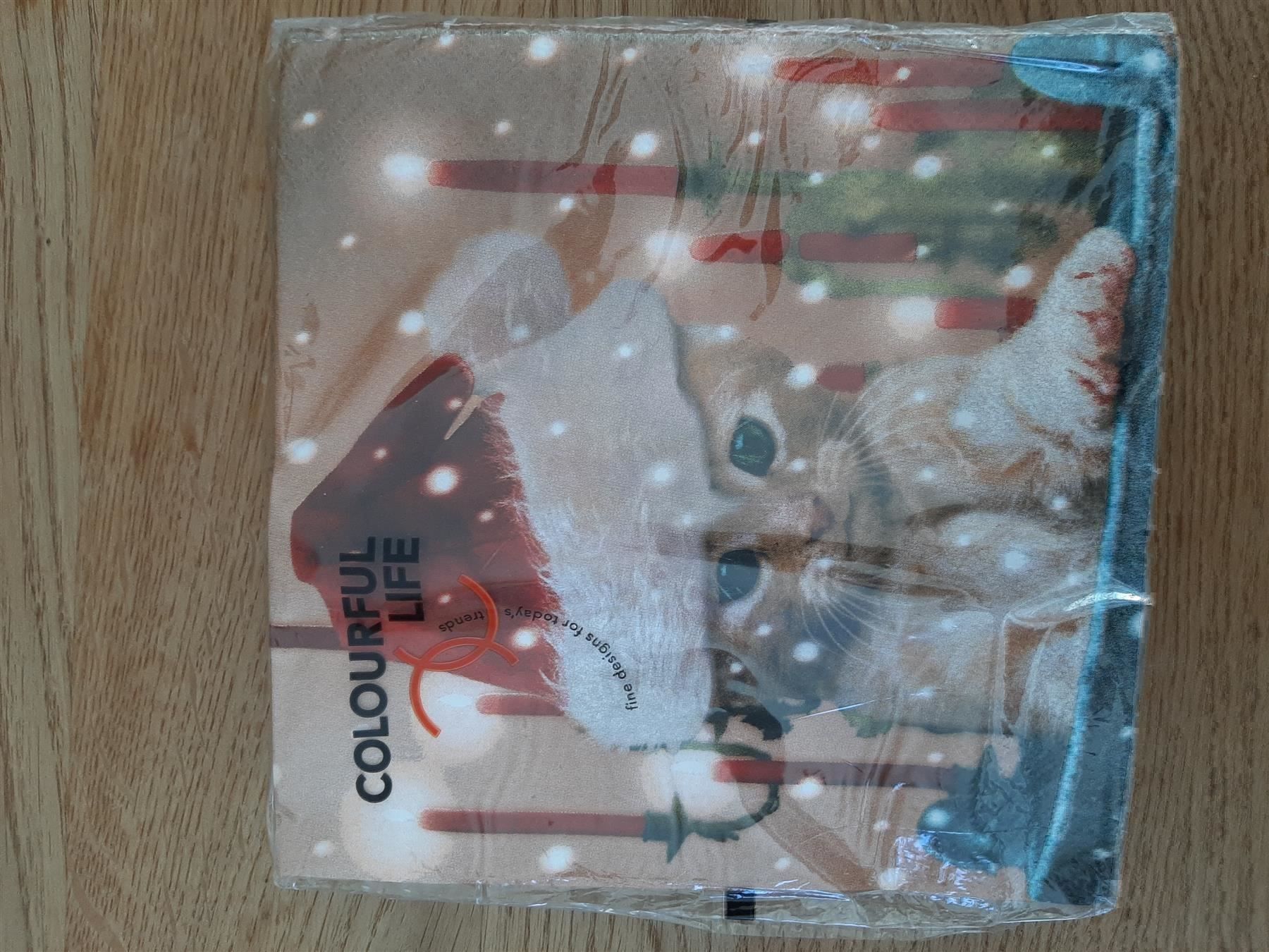 Servietten: Weihnachts Servietten Sleepy Cat – Neu und originalverpackt aus Affoltern am Albis von Sabinezc