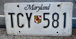 altes US Nummernschild COLORADO Maryland TCY 581