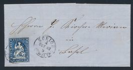 Strubelbrief mit vollrandiger 23 G aus Zürich