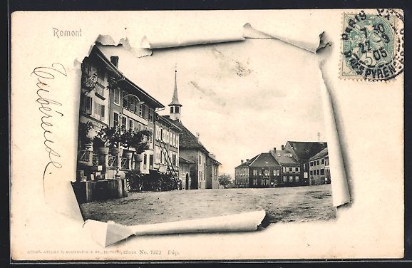 Cartoline postali: Romont, Strassenpartie durch zerrissenes – Usato da Berlin venduto da bartko-reher