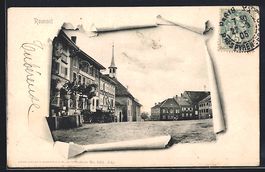 Romont, Strassenpartie durch zerrissenes