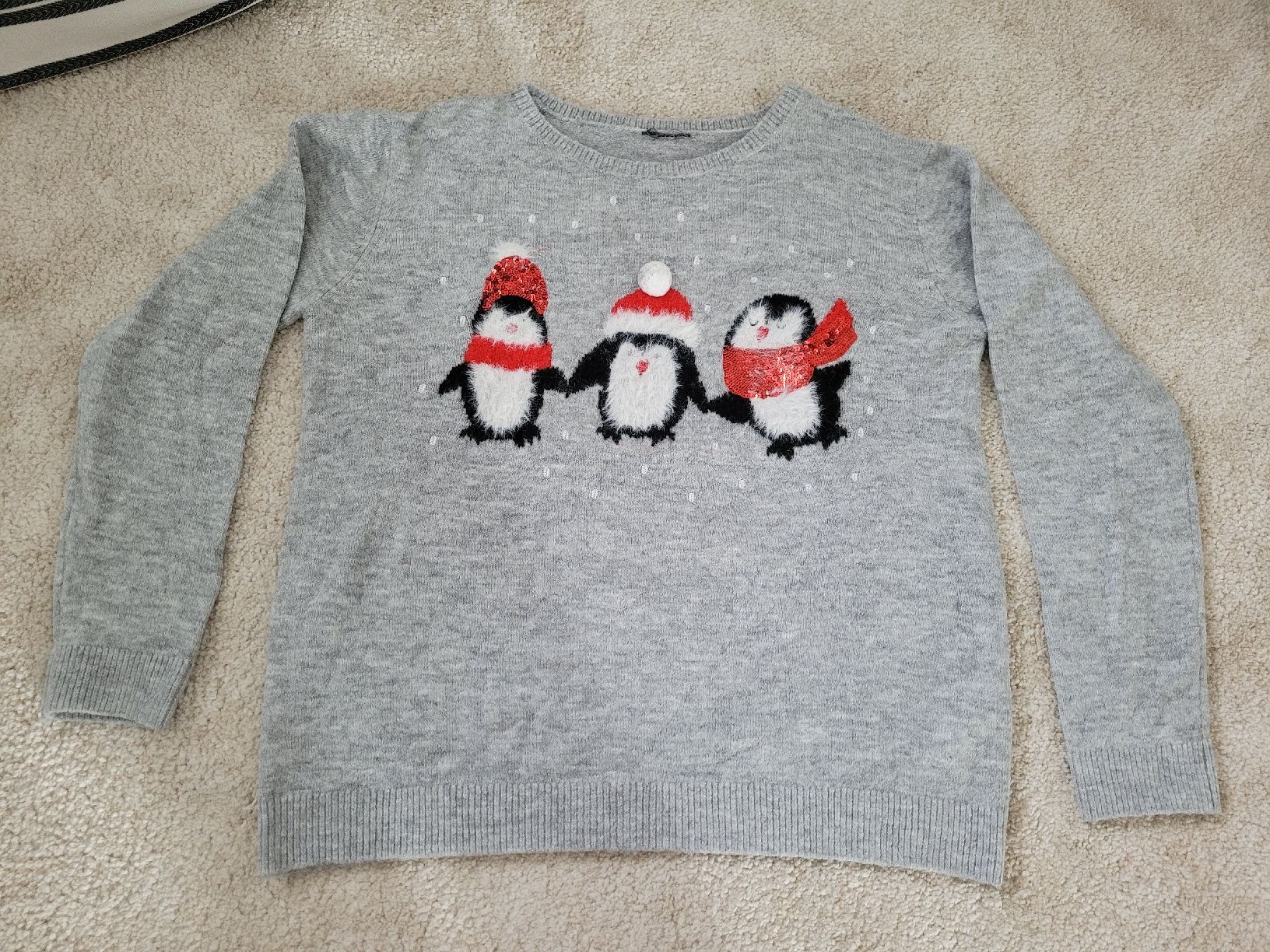 C&A Pullover & Sweatshirts: Pullover Damen grau Pinguin Motiv Grösse M – Gebraucht aus Bennau von Moonshine_68