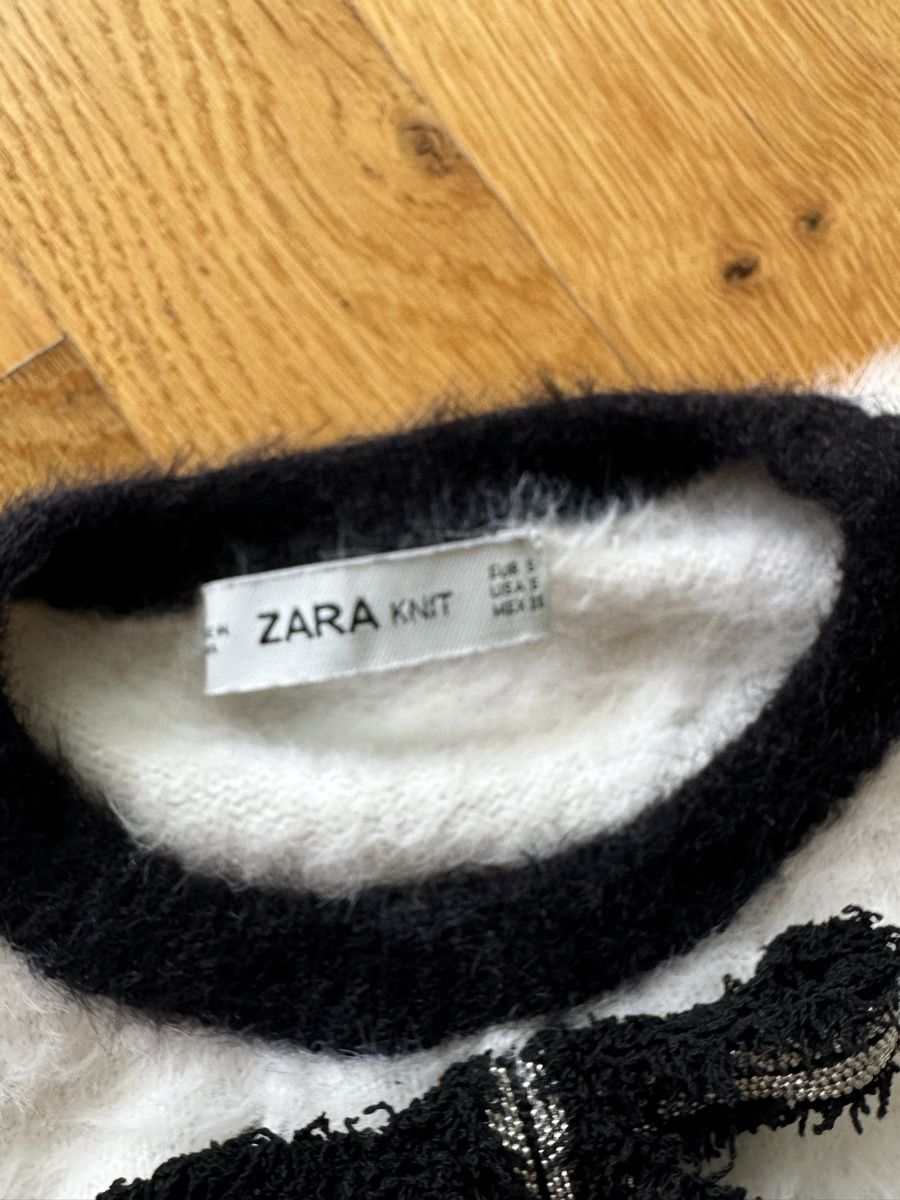 Zara Pullover & Sweatshirts: Zara Damenpullover, Gr. S, weiss, Schleife, Herbst – Neu (gemäss Beschreibung) aus Davos Wolfgang von glo_6dm2 1