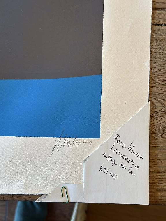 Grafiken & Lithographien: Lithografie "Rote Linie" von Fritz Winter  – Gebraucht aus Basel von ele_pc7g 2