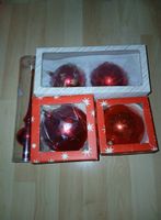 Rote Weihnachtskugeln, Christbaumkugeln mit Spitze, Top!