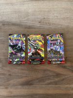3x Pokémon Dunkelnacht Booster Packs DE NEU & OVP NP 27.-