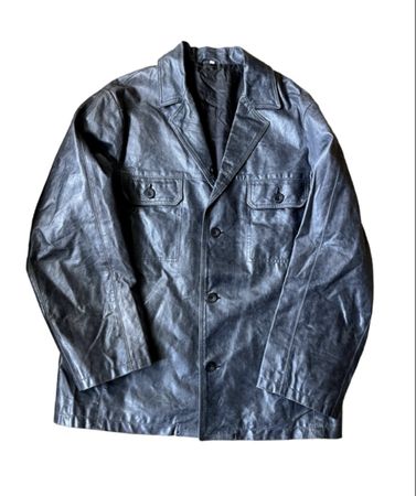 Lederjacke dunkel grau mit Taschen guter Zustand