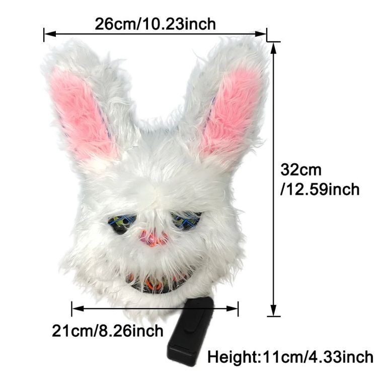 Masken: Karneval Hasenmaske mit LED (HALLOWEEN) – Neu und originalverpackt aus Döttingen von Swissquisite 5