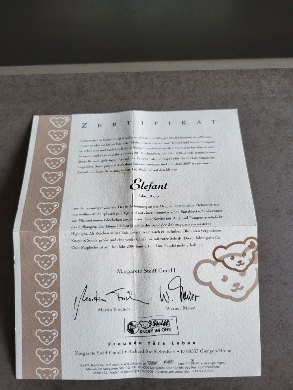 Steiff Giocattoli: Steiff Elefant – Nuovo (secondo la descrizione) da Zürich venduto da Orchidee 6