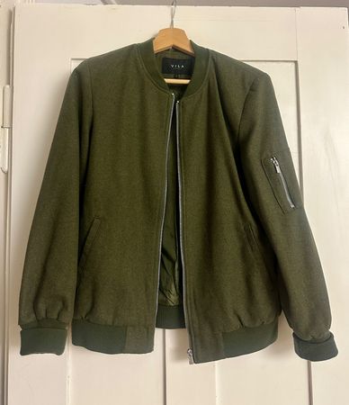 Bomber Jacke in Grün Grösse M