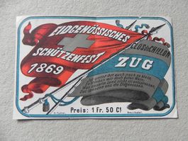 Eidg. Schützenfest Zug ZG 1869 Wein