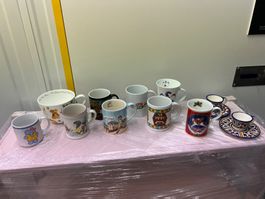 Lot of 9 mugs & 2 espresso cups/saucers