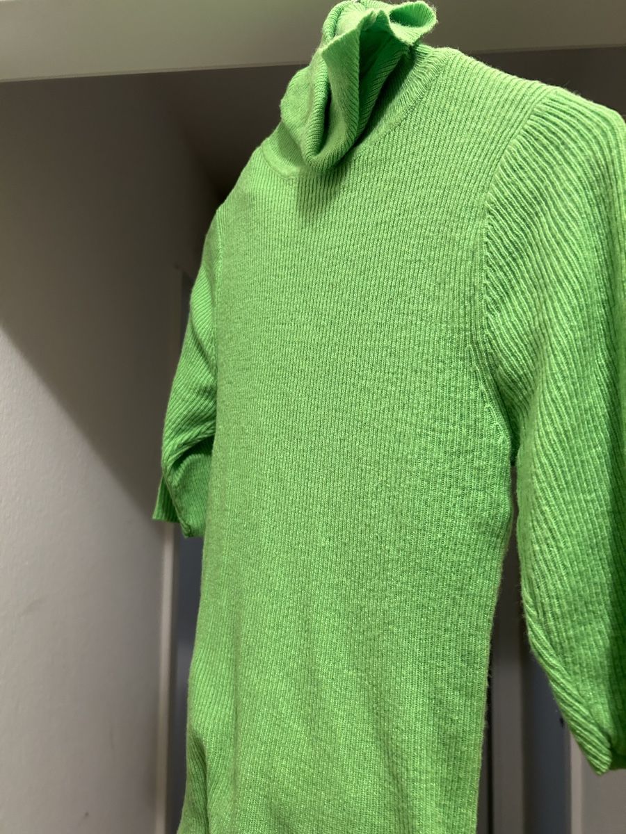 Zara Tops: Lime Green Ribbed Knit Turtleneck Top – Neu (gemäss Beschreibung) aus Zürich von sel_tvq7 4