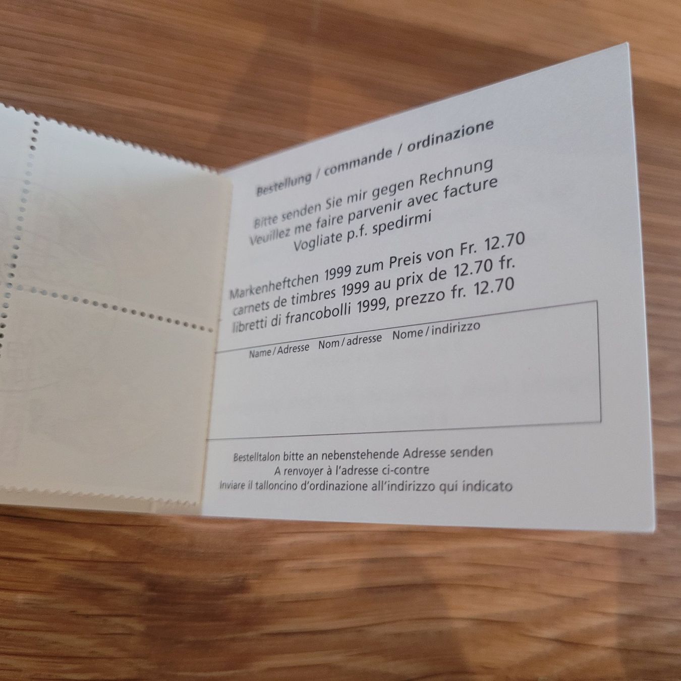 Tutti i francobolli: Markenheftchen Carnet De Timbre Pro Juventute 1999 – Usato da Biel/Bienne venduto da Destockweb 3