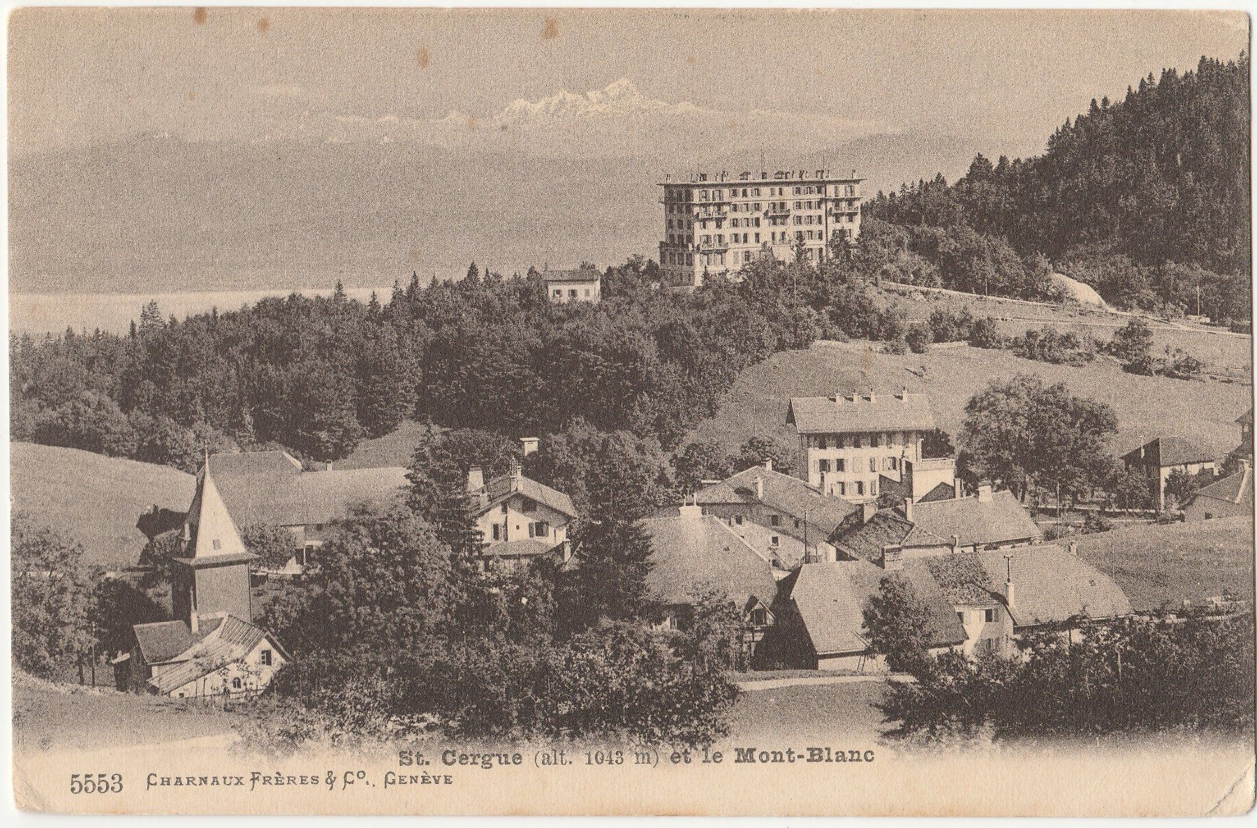 Ansichtskarten: St. Cergue - (1908) – Gebraucht aus Fällanden von Blausegelfliege