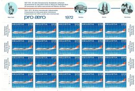 Swissair Briefmarken B-747,  20-er Bogen, NEU
