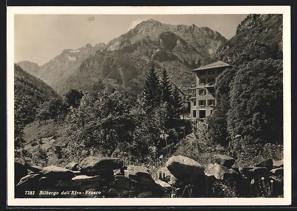 Cartoline postali: Frasco /Val Verzasca, Albergo dell' Efra – Usato da Berlin venduto da bartko-reher